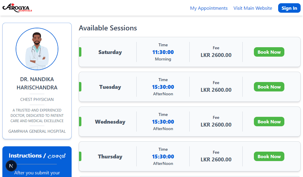 Step 3: Choose a Date & Session